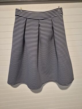 Blue & White Striped Circle Skirt